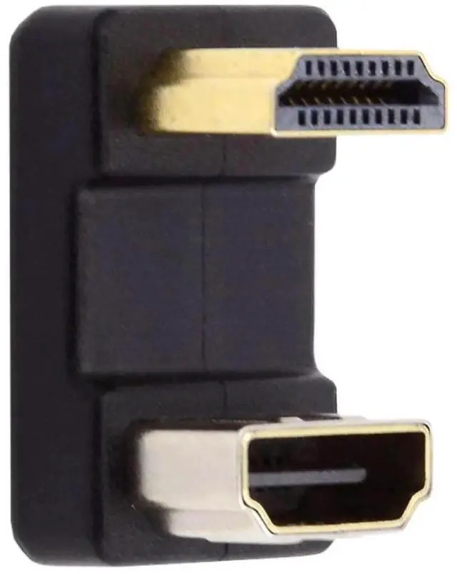 Alt view image 3 of 7 - 180° Up Angled HDMI Male to Female Extension Adapter, Supports 4K@60Hz