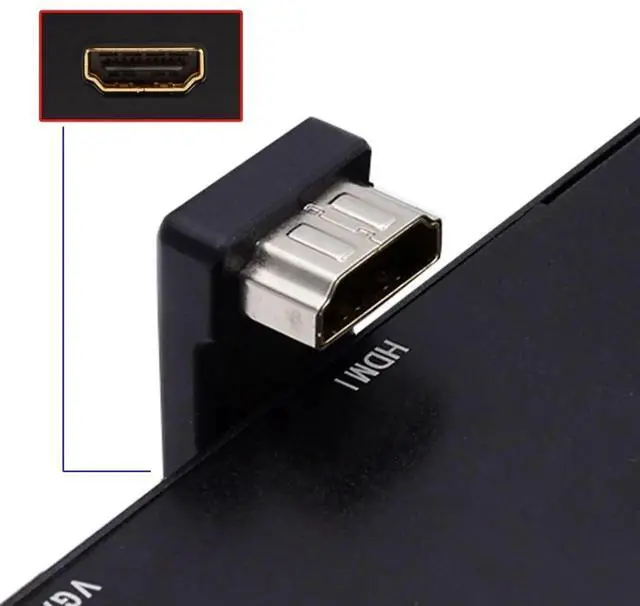 Alt view image 2 of 7 - 2 Pack 180° Angled HDMI Male to Female Extension Adapter, 4K@60Hz