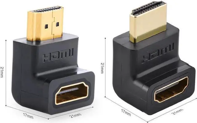 Main image of 90° & 270° Right Angled HDMI Male to Female Port Saver Adapter, High Speed