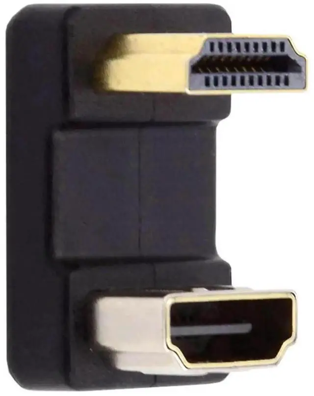 Alt view image 6 of 7 - 180° Up Angled HDMI Male to Female Extension Adapter, 4K@60Hz