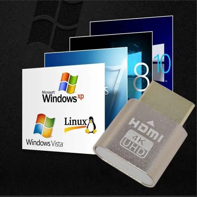 Alt view image 5 of 7 - 2PCS 4K HDMI Dummy Plug EDID Emulator, Headless Virtual Monitor Adapter Support 4K@60Hz 2K@144Hz for Windows Mac Linux