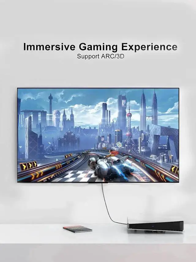 Alt view image 3 of 7 - 10FT 90 Degree Right Angle HDMI Male to Male Cable, Supports 4K@60Hz & 3D Ultra HD for TV Monitor Laptop Game Console