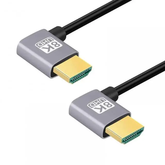 Main image of 50cm Left 90 Degree HDMI 2.1 Cable Type A Male to Male, Ultra Thin Super Flexible 8K 4K Cord for Computer HDTV Monitor