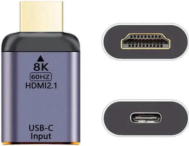 Alt view image 3 of 7 - USB-C Female Input to HDMI Male Output Adapter, Supports 8K@60Hz & 4K@120Hz for Laptops, Phones, Tablets