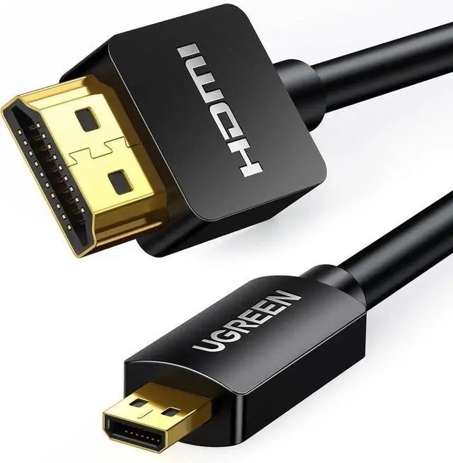 Main image of 6FT UGREEN Micro HDMI Male to HDMI Female Cable Adapter, 4K@60Hz HDMI 2.0 Cord with ARC Ethernet for GoPro Raspberry Pi 5 Retroid Pocket Yoga Camera Capture Card