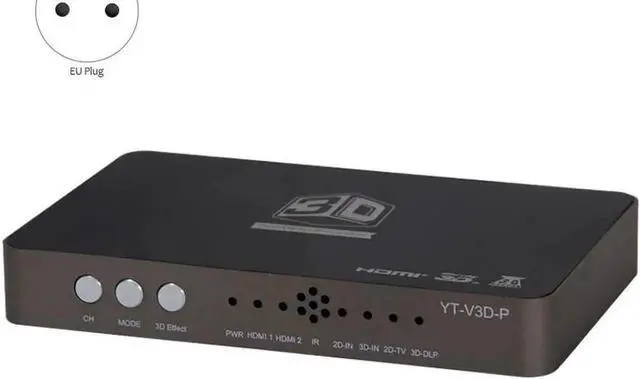 Alt view image 5 of 5 - 2D to 3D HDMI Video Converter, Convert Left/Right & Top/Bottom Split Images to 3D Format, Compatible with Projectors & Blu-ray Players, EU Power Plug