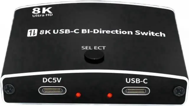 Main image of Bi-Directional USB-C KVM Switch 2-In-1 / 1-In-2 Out, 8K@60Hz 10Gbps Data Transfer, Compatible with Thunderbolt USB-C Devices