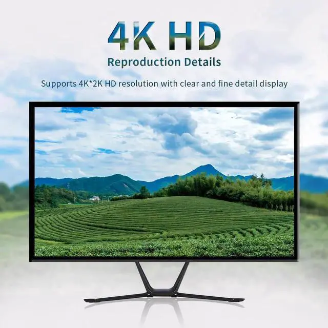 Alt view image 4 of 7 - 2-Port HDMI KVM Switch 4K@60Hz, 2 PCs Share 1 Monitor & 4 USB2.0 Peripherals, Supports Button & External Desktop Controller Switch for Keyboard Mouse Printer
