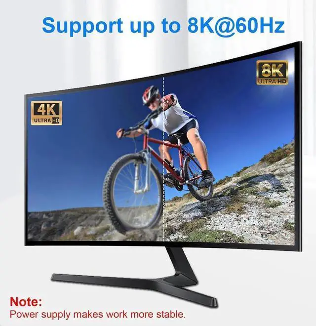Alt view image 2 of 7 - Bi-Directional 2-Port USB-C KVM Switch 2 In 1 Out / 1 In 2 Out, Support 8K@60Hz, 4K@120Hz, 10Gbps Data & 100W PD Charging, Includes 2 USB-C Cables