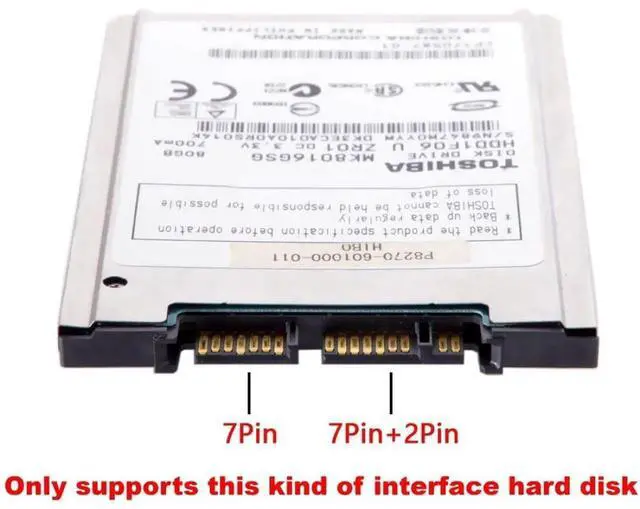 Alt view image 2 of 7 - 1.8" Micro SATA 16Pin to 2.5" SATA 22Pin PCB Hard Drive Converter Adapter with Extra USB Power Cable, Compatible with Toshiba Samsung WD Seagate Hitachi Micro SATA SSD HDD