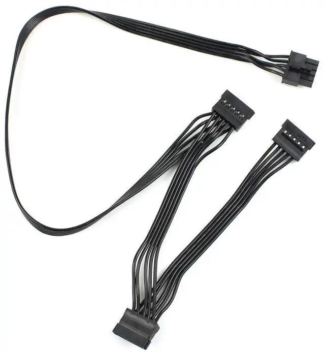 Alt view image 3 of 7 - 80cm Great Wall Dragon Series 5Pin Modular Power Splitter Cable, 5P Male to 3 SATA + 4Pin Molex Female for PC Server Storage Drives