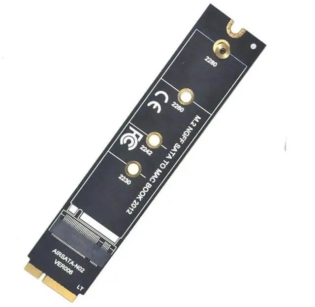 Alt view image 3 of 6 - M.2 NGFF SATA SSD Riser Adapter Card for 2012 MacBook Air A1465 A1466 (Adapter Only)