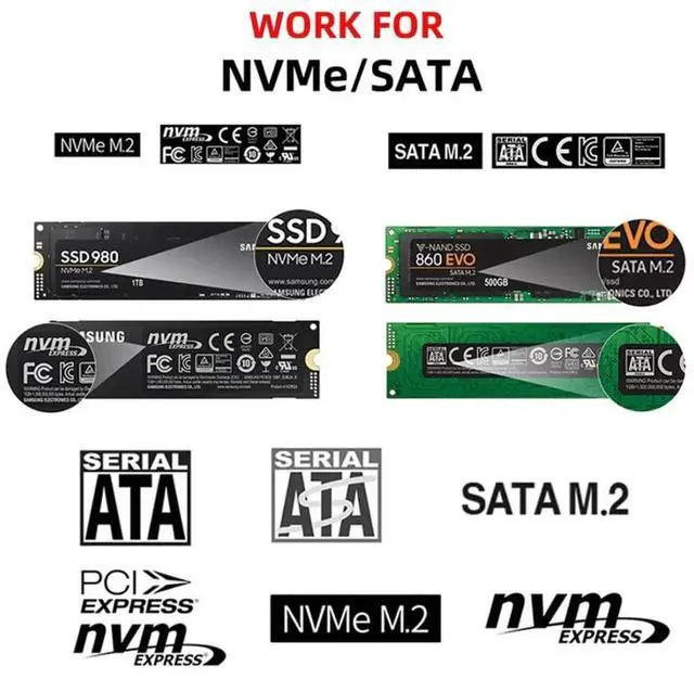 Alt view image 6 of 7 - CY-SF-055 M.2 NGFF SATA & PCIe NVMe SSD to OCuLink Adapter, Black PCB 10×10×1cm, Single Pack