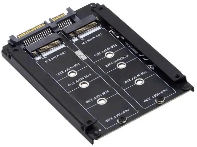 Alt view image 3 of 7 - Dual M.2 B+M Key to 2.5" SATA RAID Bridge Card, Support RAID0/JOBD/Span for 2.5-inch SATA Enclosure