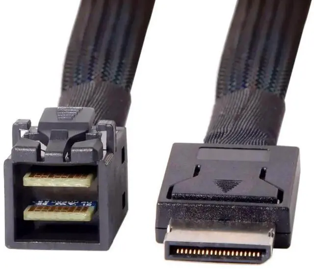 Alt view image 5 of 6 - 50cm Active OCuLink SFF-8611 4i to SFF-8643 Mini HD PCIe NVMe Cable
