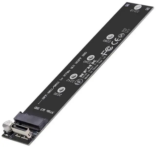 Alt view image 5 of 7 - OCuLink SFF-8611 SFF-8612 to M.2 NGFF M-Key Adapter, PCIe x4 NVMe SSD Converter Supports 2280 & 22110 SSD, Compatible with ASUS MSI Gigabyte Supermicro Motherboards