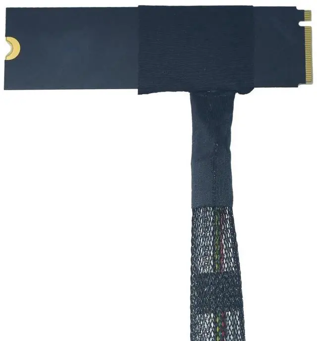 Alt view image 2 of 4 - PCIe 5.0 M.2 NVMe to SFF-8639 U.2 Adapter Cable with 15Pin SATA Power, Bottom Side Exit Design, 1.6FT / 50CM M.2 to U.2 SSD Converter Cord
