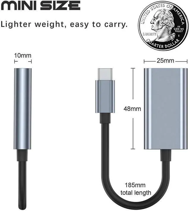 Alt view image 2 of 5 - USB C to HDMI Adapter 4K, Type-C HDMI Dongle Video Converter Compatible with MacBook Pro iPad Air Dell XPS Chromebook Laptop Phone TV Monitor Projector
