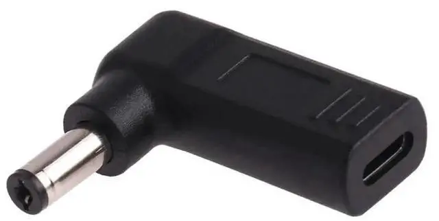 Alt view image 3 of 5 - 90 Degree Elbow USB-C Female to DC 5.5mm×2.1mm Male Plug Adapter, Type-C to 5521 DC Barrel Jack Power Converter Connector