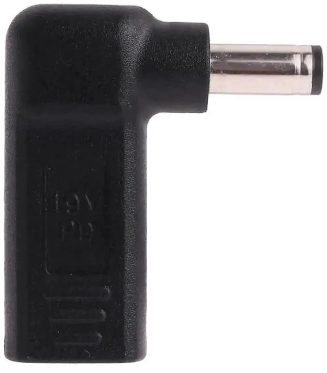Alt view image 4 of 5 - 90 Degree Elbow USB-C Female to DC 5.5mm×2.1mm Male Plug Adapter, Type-C to 5521 DC Barrel Jack Power Converter Connector