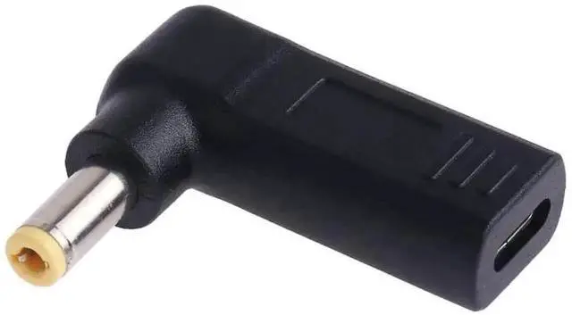 Main image of 90 Degree Elbow USB-C Female to DC 5.5mm×2.5mm Male Barrel Plug Adapter, Type-C to 5525 DC Power Converter Connector