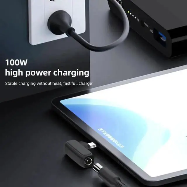 Alt view image 3 of 4 - 100W N DC 3.5×1.35mm Female to USB-C Male PD Charging Adapter, DC35135 Barrel Jack to Type-C Plug Power Converter for USB-C Laptops, Phones & Tablets