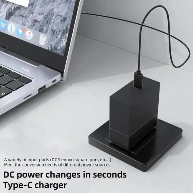 Alt view image 2 of 4 - 100W N DC 3.5×1.35mm Female to USB-C Male PD Charging Adapter, DC35135 Barrel Jack to Type-C Plug Power Converter for USB-C Laptops, Phones & Tablets