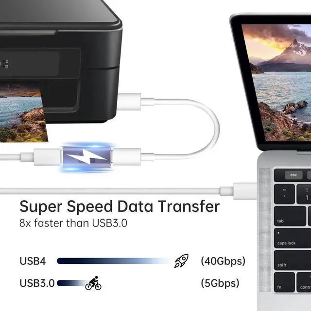 Alt view image 3 of 7 - 3 Pack USB C Female to Female Coupler, 240W PD Fast Charging 40Gbps Data Transfer Type-C Extender Adapter Supports 8K Video Output for TV, PC, Laptop, Tablet & Phones