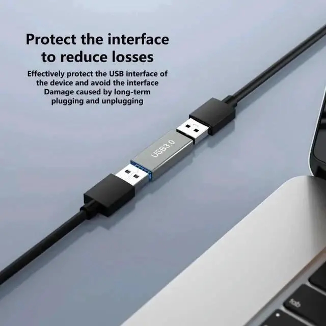 Alt view image 3 of 3 - USB 3.0 Type A Female to Female Coupler Adapter, OTG AF to AF Extender Connector Converter for Laptop PC USB Cable Extension
