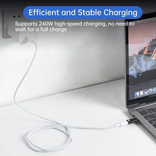 Alt view image 6 of 7 - 3 Pack 40Gbps USB C Male to Female Extender Adapter, 240W PD Fast Charging Type-C Extension Converter with LED Indicator, Support Audio & Video for Laptops, Tablets & Phones