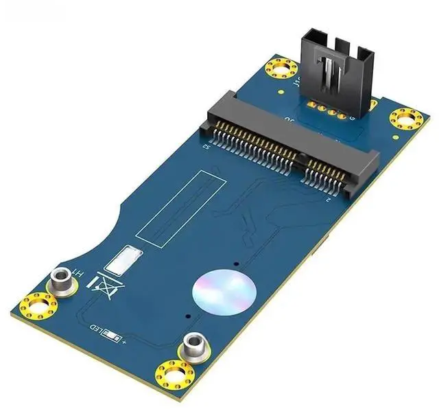 Alt view image 3 of 3 - Mini PCIE to USB 2.0 WWAN Riser Board with SIM Card Slot & 9Pin USB Header Cable, Mini PCI Express Converter for 3G 4G LTE GSM GPS WWAN Modules, Internal Desktop PC Cellular Network Adapter