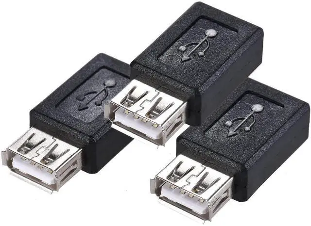 Alt view image 5 of 7 - 3 Pack USB 2.0 A Female to Micro USB Female Adapter Converter, Bidirectional Connector for Charging & Data Sync
