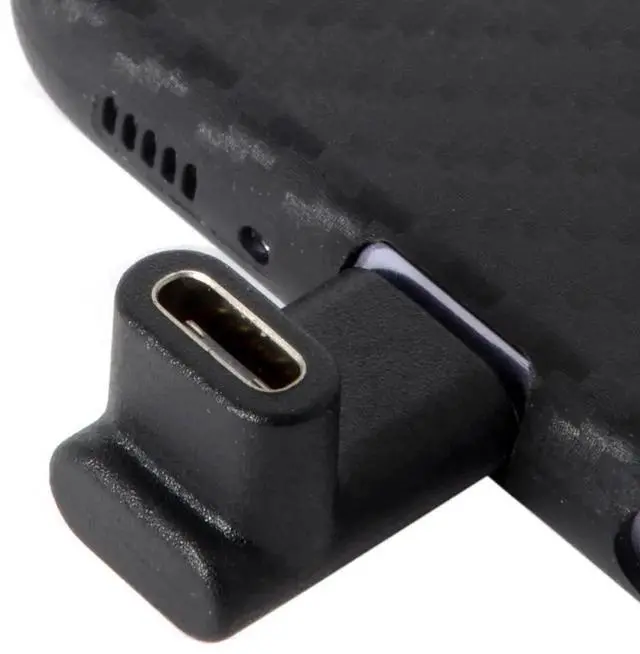 Alt view image 5 of 7 - Up & Down 90 Degree Reversible USB 3.1 Type-C Male to Female Extension Adapter, 10Gbps PD Charging Data Video Extender Converter for Laptops, Phones, Tablets & Docking Stations