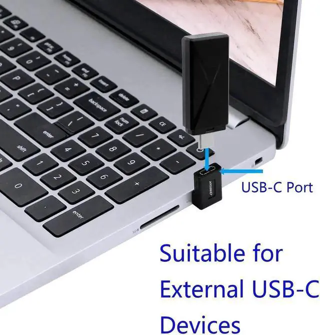 Alt view image 2 of 7 - 2 Pack Up & Down Right Angle USB 3.0 A Male to USB 3.1 Type C Female Adapter, 10Gbps Angled OTG Charging & Data Converter for Laptops, Wall Chargers, Power Banks