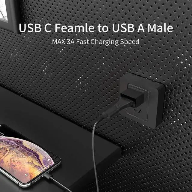 Alt view image 6 of 7 - 3 Pack USB 3.0 USB A Male to USB C Female Adapter, 5Gbps Fast Charging & Data Sync Converter Compatible with iPhone 15/14/13/12 Series, Apple Watch Ultra 8 7, AirPods, iPad, Samsung Galaxy S23 S24, Ca