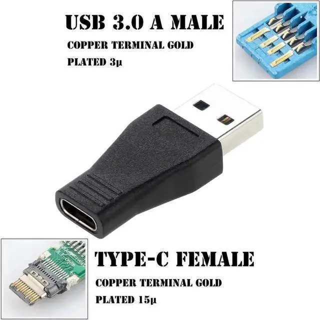 Alt view image 3 of 7 - 3 Pack USB 3.0 USB A Male to USB C Female Adapter, 5Gbps Fast Charging & Data Sync Converter Compatible with iPhone 15/14/13/12 Series, Apple Watch Ultra 8 7, AirPods, iPad, Samsung Galaxy S23 S24, Ca