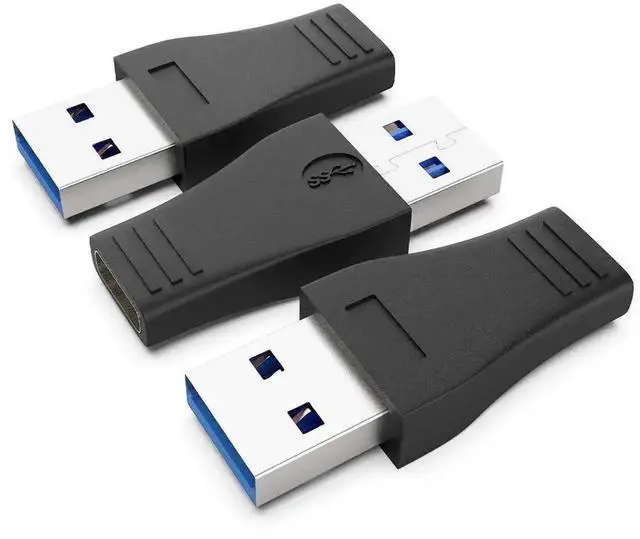 Alt view image 2 of 7 - 3 Pack USB 3.0 USB A Male to USB C Female Adapter, 5Gbps Fast Charging & Data Sync Converter Compatible with iPhone 15/14/13/12 Series, Apple Watch Ultra 8 7, AirPods, iPad, Samsung Galaxy S23 S24, Ca