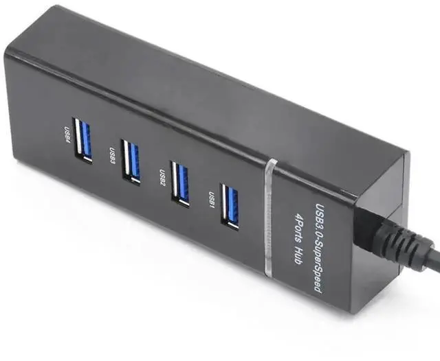 Alt view image 6 of 6 - 4-Port USB 3.0 Hub with LED Indicator, 5Gbps High Speed Data Transfer USB Splitter Multi Port Extender Dock for PC, Laptop, Phone Charging