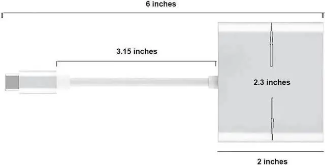 Alt view image 3 of 6 - USB-C Multiport Adapter with DP Alt Mode, USB C to HDMI 4K@60Hz + USB 3.0 Data + 100W USB-C PD Charging Converter Cable for MacBook, Chromebook Pixel, Galaxy S8/S9, Yoga 900, XPS 13