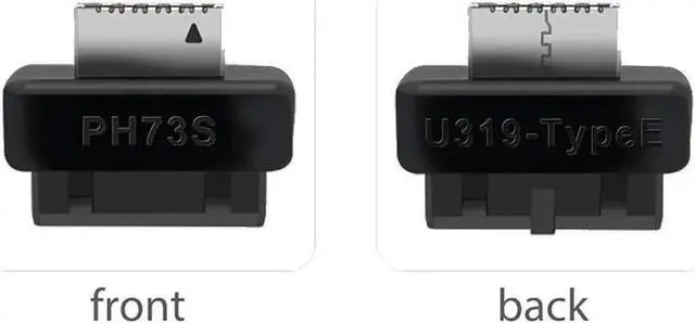 Alt view image 6 of 6 - Straight 180 Degree USB 3.0/3.1 Gen2 20Pin IDC Header to USB 3.1/3.2 Type-E A-Key Internal Adapter, Motherboard Internal USB Converter for Chassis Front Panel USB-C Bracket