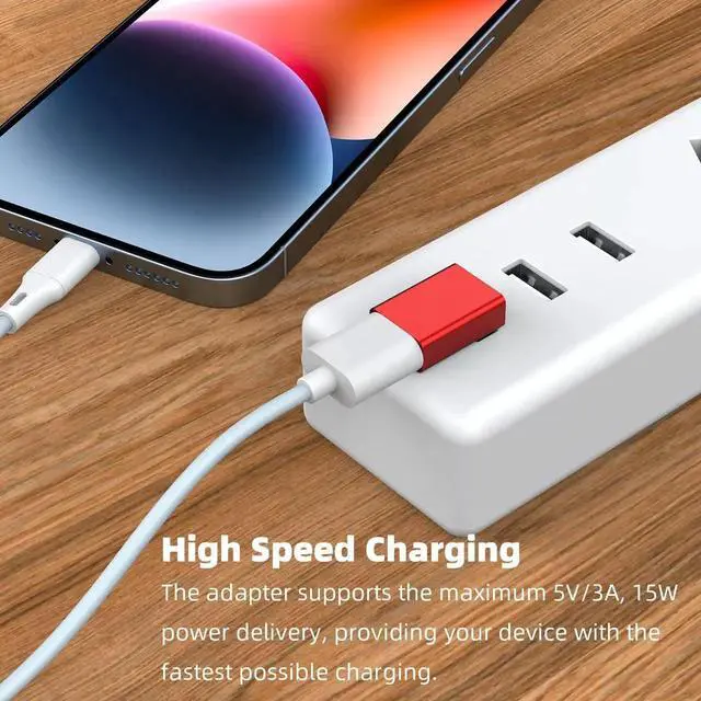 Alt view image 4 of 7 - 4 Pack 90 Degree USB 3.0 Male to Female Adapter, Up/Down/Left/Right Angled USB A Extender Converter, Compatible with PC, Laptop, Power Bank, USB Chargers, Red