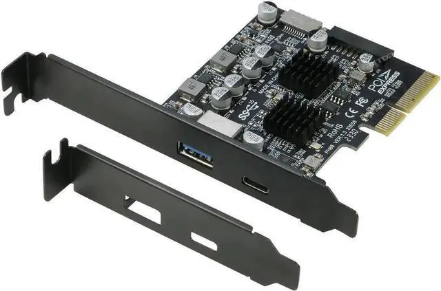 Main image of PCIE to USB 3.2 Gen 2 Expansion Card 10Gbps, PCIe Express Controller Card with USB-A, USB-C, Internal Type-E & 19/20Pin Header for PC Front Panel
