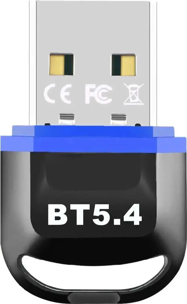 Main image of USB Bluetooth 5.4 Adapter for PC, Plug & Play Bluetooth Dongle Receiver Supports BR+EDR+BLE LMP13.X, Long Range Wireless Bluetooth Converter for Desktop Laptop, PS/Xbox Controller, Keyboard, Mouse, He