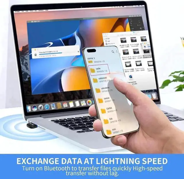 Alt view image 2 of 6 - USB Bluetooth 5.4 Adapter for PC, Plug & Play Bluetooth Dongle Receiver Supports BR+EDR+BLE LMP13.X, Long Range Wireless Bluetooth Converter for Desktop Laptop, PS/Xbox Controller, Keyboard, Mouse, He
