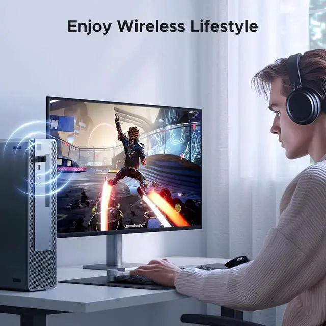 Alt view image 3 of 6 - UGREEN USB Bluetooth 5.4 Adapter for PC, Bluetooth Dongle Receiver Transmitter EDR & BLE, Plug & Play for Windows 11/10/8.1, Wireless Connect Keyboard, Mouse, Headphones, Speakers, Printers for Deskto