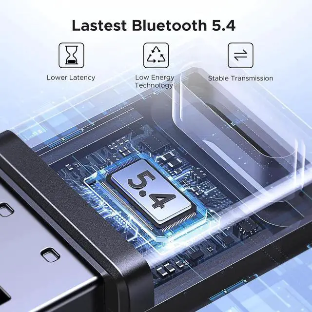 Alt view image 6 of 6 - UGREEN USB Bluetooth 5.4 Adapter for PC, Bluetooth Dongle Receiver Transmitter EDR & BLE, Plug & Play for Windows 11/10/8.1, Wireless Connect Keyboard, Mouse, Headphones, Speakers, Printers for Deskto