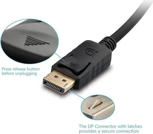 Alt view image 3 of 3 - DisplayPort to DVI-D Passive Adapter, Gold-Plated DP Male to DVI-D Female Converter, Supports 1080P & 1920x1200 Resolution for PC Laptop Monitor Projector HDTV