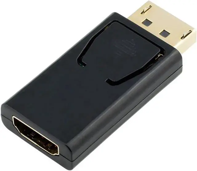 Alt view image 3 of 3 - Gold-Plated Passive DisplayPort to HDMI Adapter, Compact DP Male to HDMI Female Converter, Supports 1080P 1920x1080 Video for Laptop PC Monitor HDTV Projector