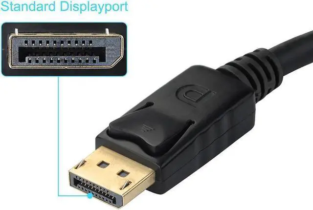 Alt view image 4 of 6 - Black DisplayPort to VGA Adapter Cable, 20Pin DP Male to 15Pin VGA Female Converter, Supports 1080P Full HD, Compatible with MacBook ThinkPad PC Laptop Monitor Projector
