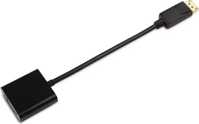 Alt view image 3 of 3 - Black DisplayPort to VGA Adapter, Gold-Plated DP Male to VGA Female Video Converter, Plug and Play for Laptop PC Monitor Projector HDTV